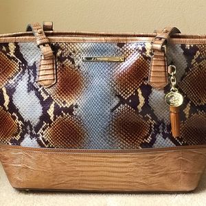 Brahmin Medium Asher Brown Cortes Geniune Leather Shoulder Bag